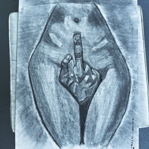 Abstract Charcoal Art Piece